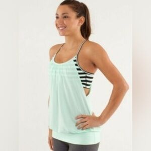 Lululemon No Limits Tank in Mint Moment / Black